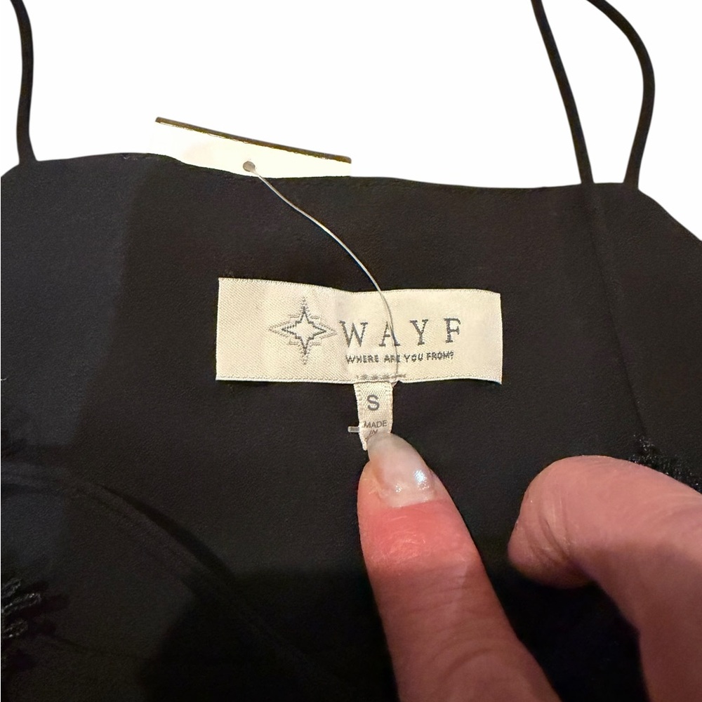 NWT Wayf Black Lace-Up Camisole Top - Picture 5 of 5